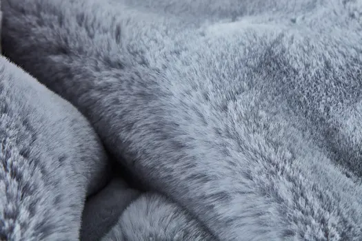 50" X 60" Gray Faux Fur Plush Throw Blanket