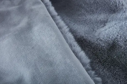 50" X 60" Gray Faux Fur Plush Throw Blanket
