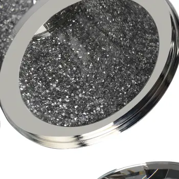 6" Clear And Silver Faux Crystal And Glass Storage Canister