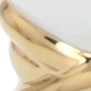 16" White and Gold Abstract Urn Ceramic Ginger Jar