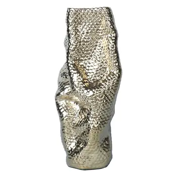 20" Gold Abstract Ceramic Table Vase