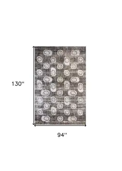 8' X 11' Brown and Beige Abstract Area Rug