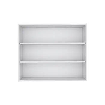 36" White Wood Three Tier Wall Mounted Floating Shelf