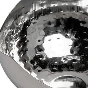 6" Silver Stainless Steel Wavy Edge Organic Shaped Candy or Nut Bowl