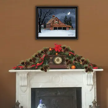Night Before Christmas Black Framed Wall Art