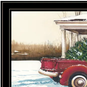 Preparing for Christmas Black Framed Wall Art