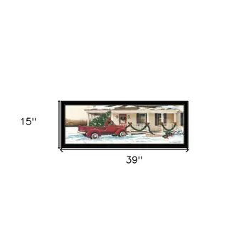 Preparing for Christmas Black Framed Wall Art