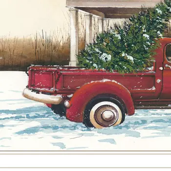 Preparing for Christmas White Framed Wall Art