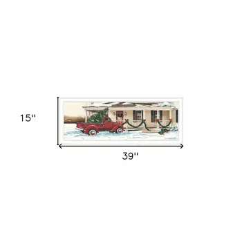 Preparing for Christmas White Framed Wall Art