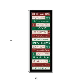 Christmas Time Black Framed Wall Art
