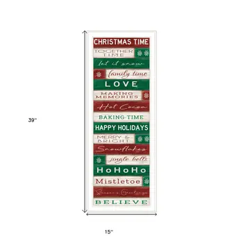 Christmas Time White Framed Wall Art