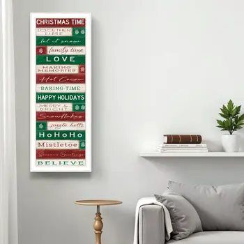 Christmas Time White Framed Wall Art
