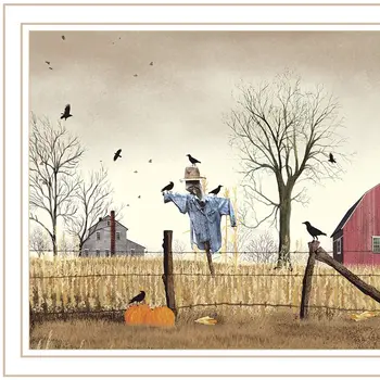After the Harvest White Framed Wall Art