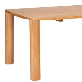 79" Natural Solid Wood Dining Table