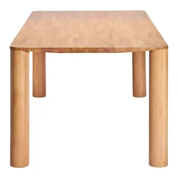 79" Natural Solid Wood Dining Table