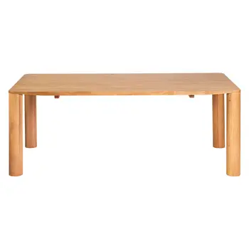 79" Natural Solid Wood Dining Table