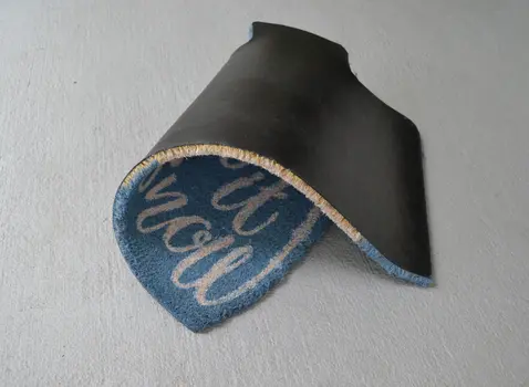 18" X 30" Blue and White Coir Snowman Outdoor Winter Door Mat
