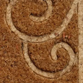 18" X 30" Beige and White Coir Vines Welcome Outdoor Door Mat