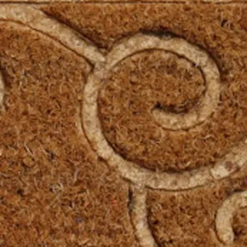 18" X 30" Beige and White Coir Vines Welcome Outdoor Door Mat