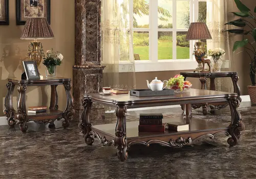 59" Brown Solid Wood And Solid Wood And Polyresin Coffee Table With Shelf