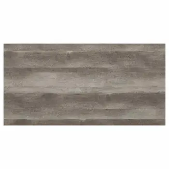 47" Oak and Black Wood And Metal Distressed Frame Coffee Table