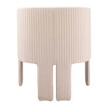25" Beige Upholstered Arm Chair