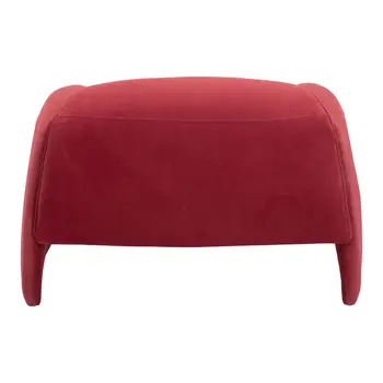 40" Red Velvet Contemporary Arm Chair