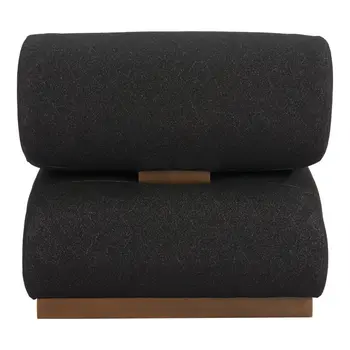 34" Black And Bronze Fabric And Upholstered Side Chair