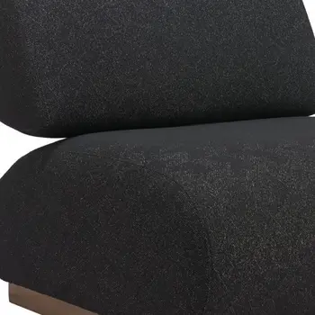 34" Black And Bronze Fabric And Upholstered Side Chair