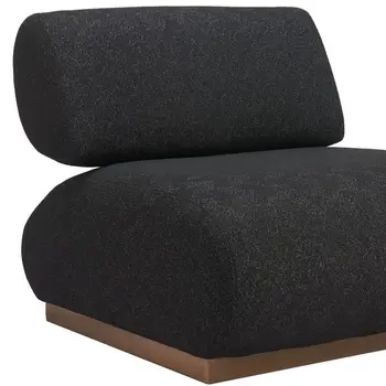34" Black And Bronze Fabric And Upholstered Side Chair