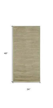 2' X 4' Green And Gold Abstract Indoor Outdoor Area Rug