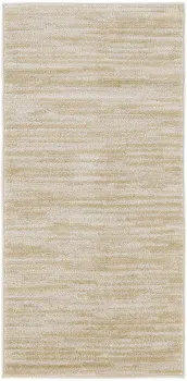 2' X 4' Ivory And Gold Abstract Indoor Outdoor Area Rug