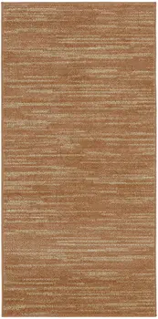 2' X 4' Rust And Beige Abstract Indoor Outdoor Area Rug