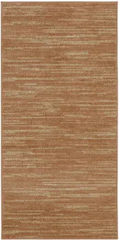 2' X 4' Rust And Beige Abstract Indoor Outdoor Area Rug