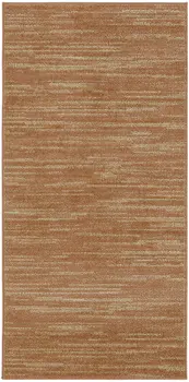 2' X 4' Rust And Beige Abstract Indoor Outdoor Area Rug