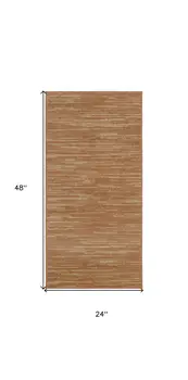 2' X 4' Rust And Beige Abstract Indoor Outdoor Area Rug