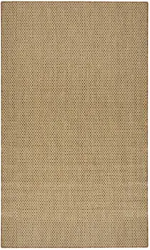 3' X 5' Tan And Brown Geometric Indoor Outdoor Area Rug