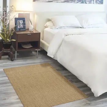 3' X 5' Tan And Brown Geometric Indoor Outdoor Area Rug