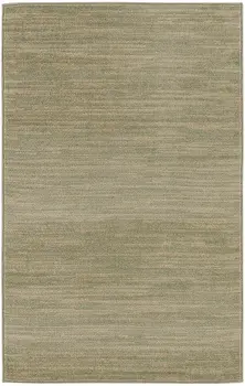 3' X 5' Green And Gold Abstract Indoor Outdoor Area Rug