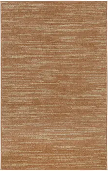 3' X 5' Rust And Beige Abstract Indoor Outdoor Area Rug
