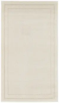 3' X 5' Ivory And Gold Indoor Outdoor Area Rug