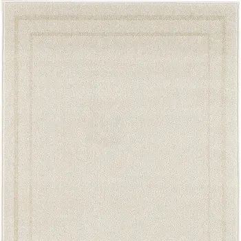3' X 5' Ivory And Gold Indoor Outdoor Area Rug