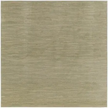 5' Green And Gold Square Abstract Indoor Outdoor Area Rug
