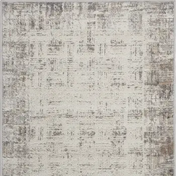2' X 3' Ivory and Gray Abstract Area Rug