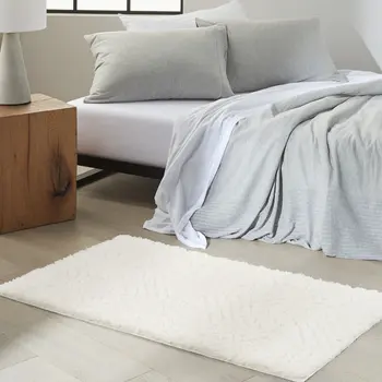 2' X 3' Ivory Abstract Power Loom Area Rug