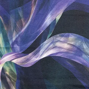 3' X 5' Blue Abstract Power Loom Non Skid Area Rug