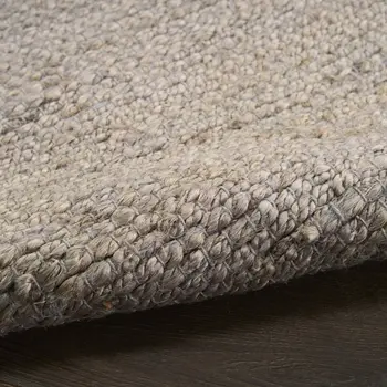 2' X 3' Gray Jute Hand Woven Area Rug