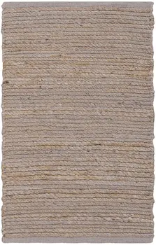 2' X 3' Gray Jute Hand Woven Area Rug