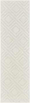 6' Ivory Geometric Runner Rug
