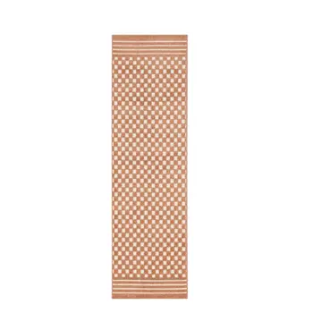 6' Brown Geometric Runner Rug